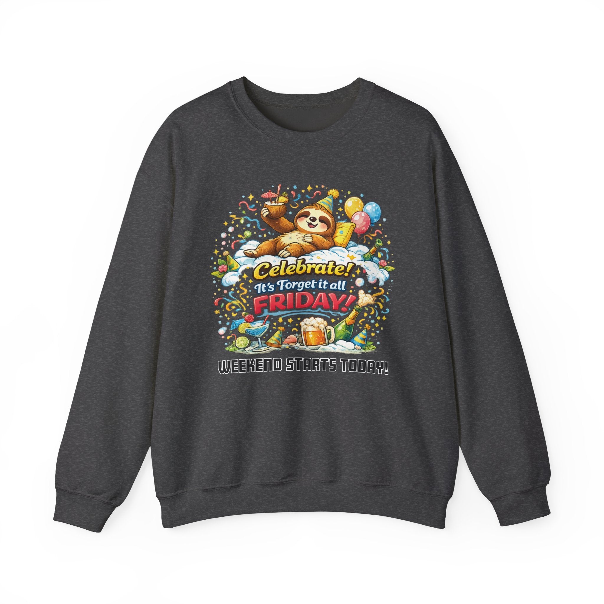 Friday - Procrastination Sloth Series Sweatshirt
