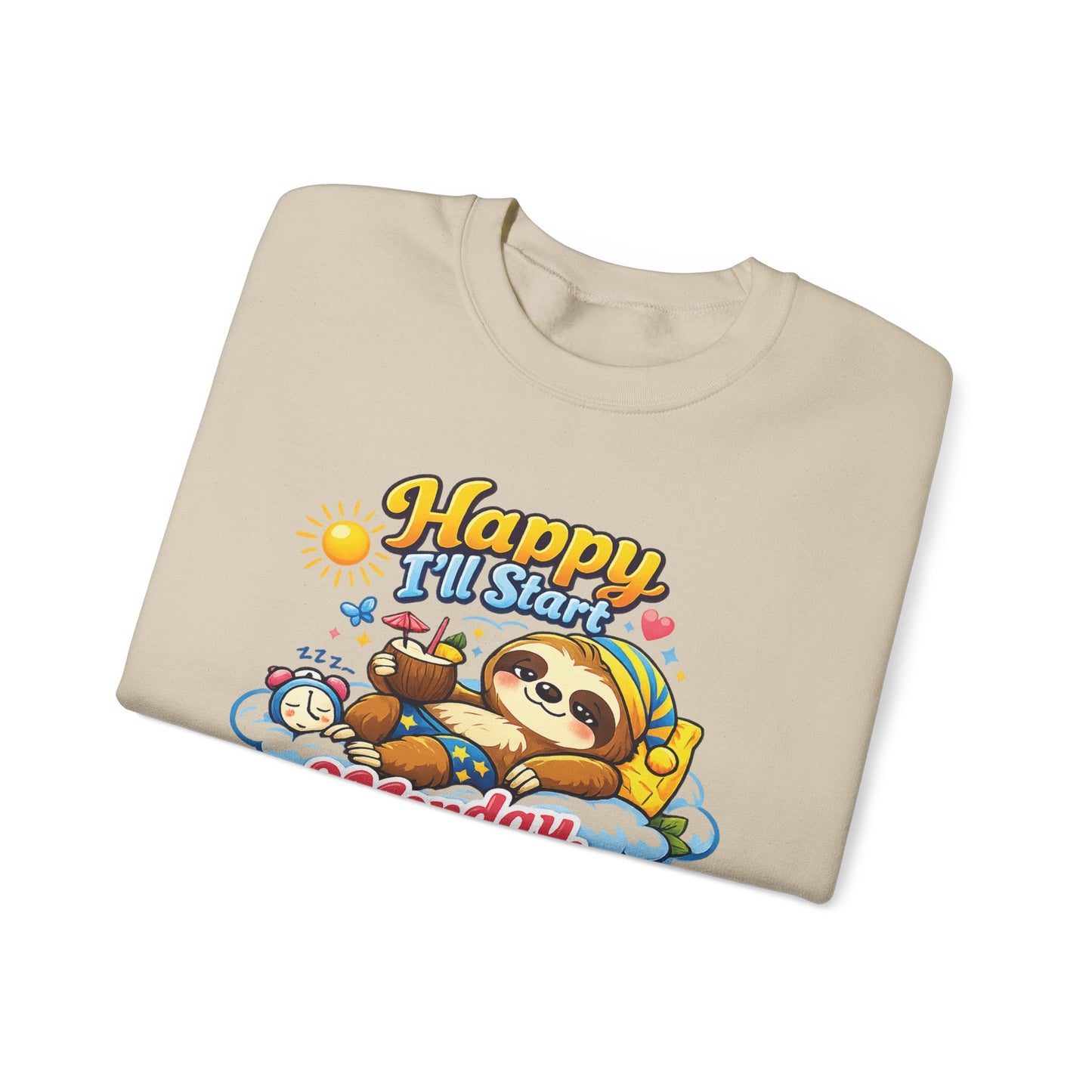 Sunday - Procrastination Sloth Series Sweatshirt