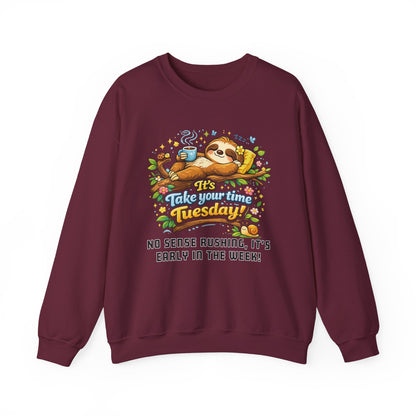 Tuesday - Procrastination Sloth Series Sweatshirt