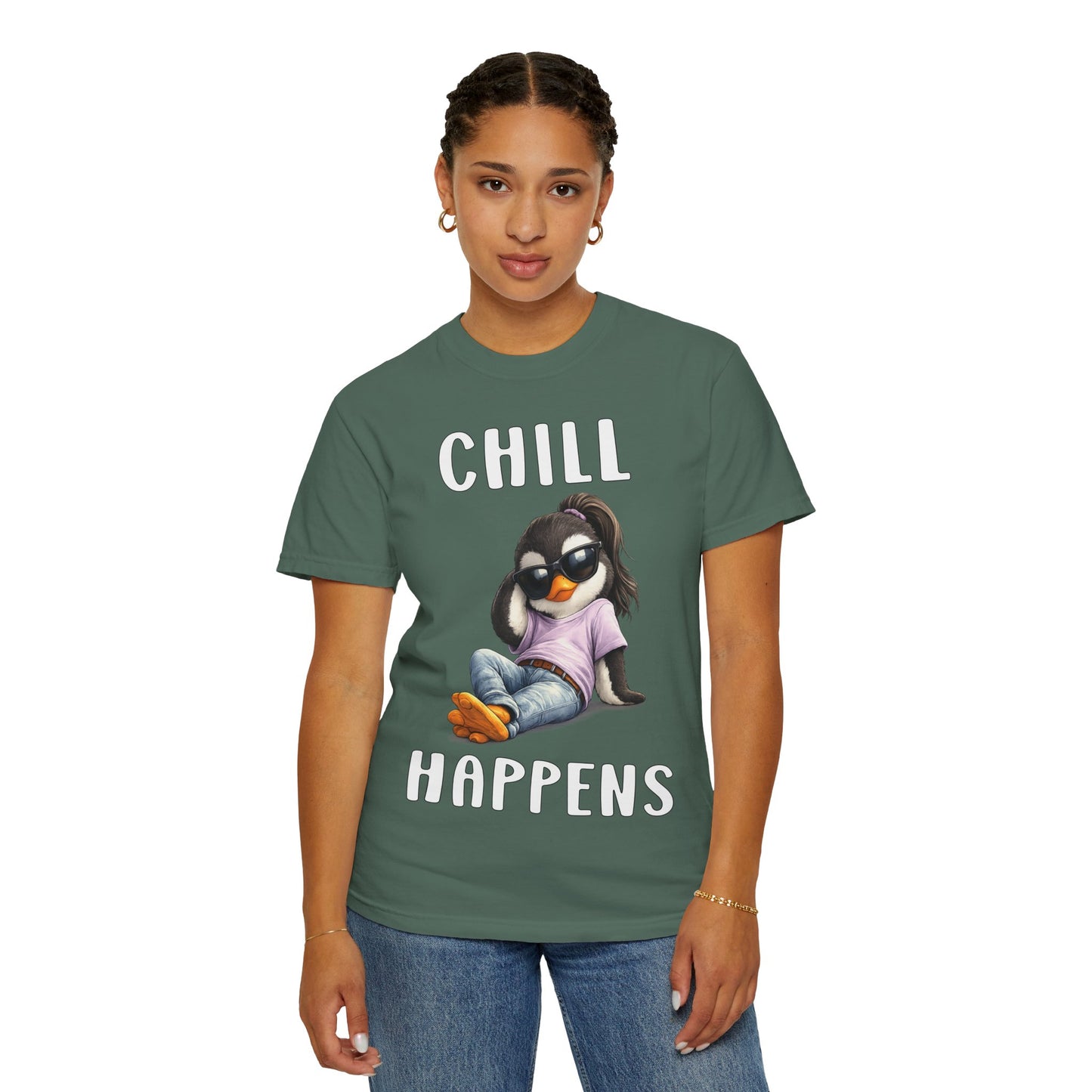 Chill Happens Girl T-shirt - Penguin Series