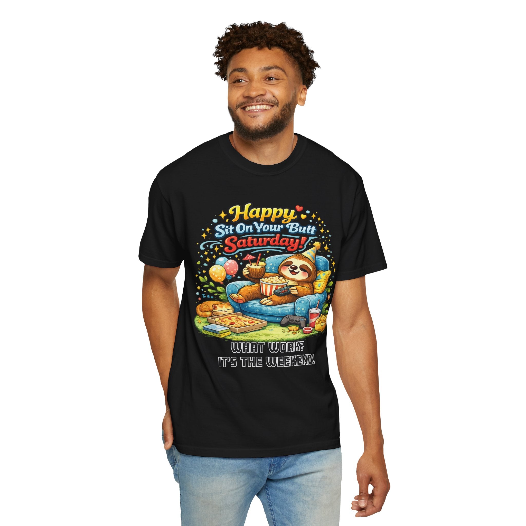 Saturday - Procrastination Sloth Series T-shirt