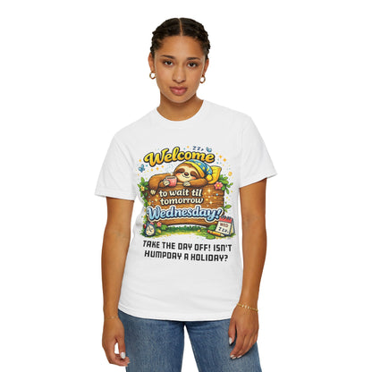 Wednesday - Procrastination Sloth Series T-shirt