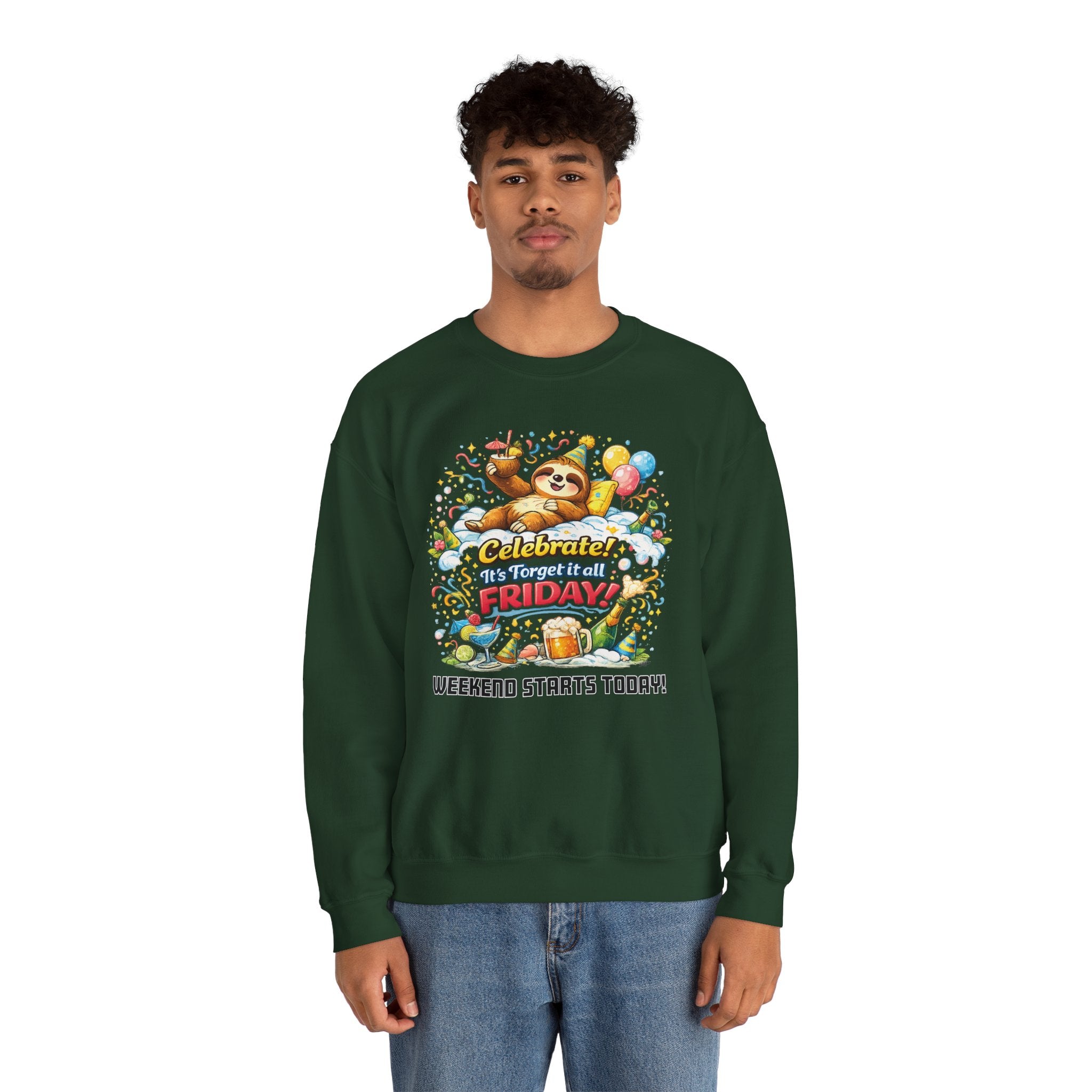 Friday - Procrastination Sloth Series Sweatshirt