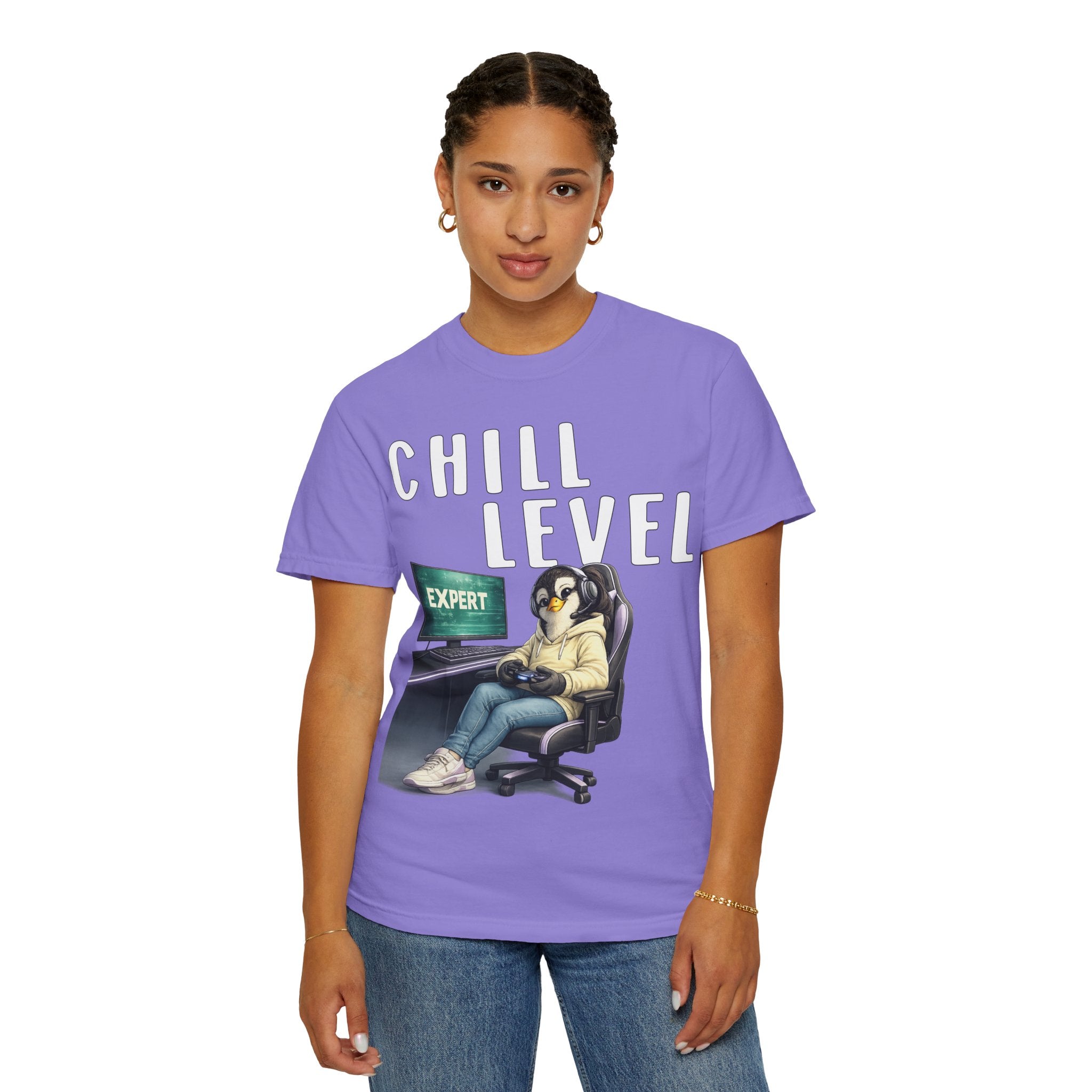 Chill Level Expert Girl T-shirt - Penguin Series