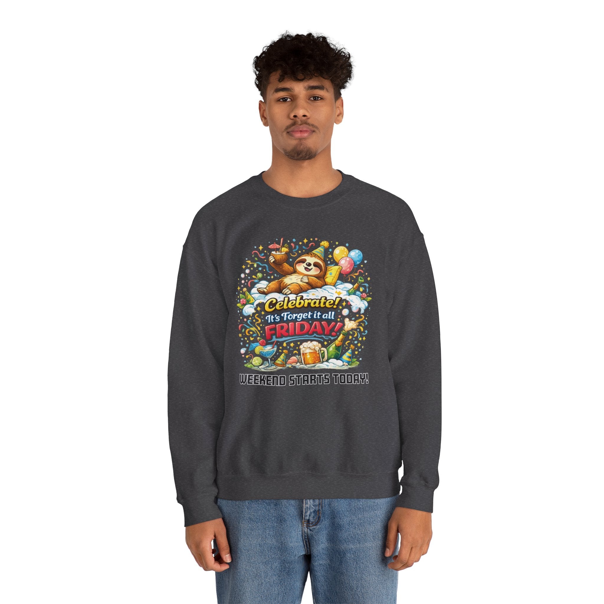 Friday - Procrastination Sloth Series Sweatshirt