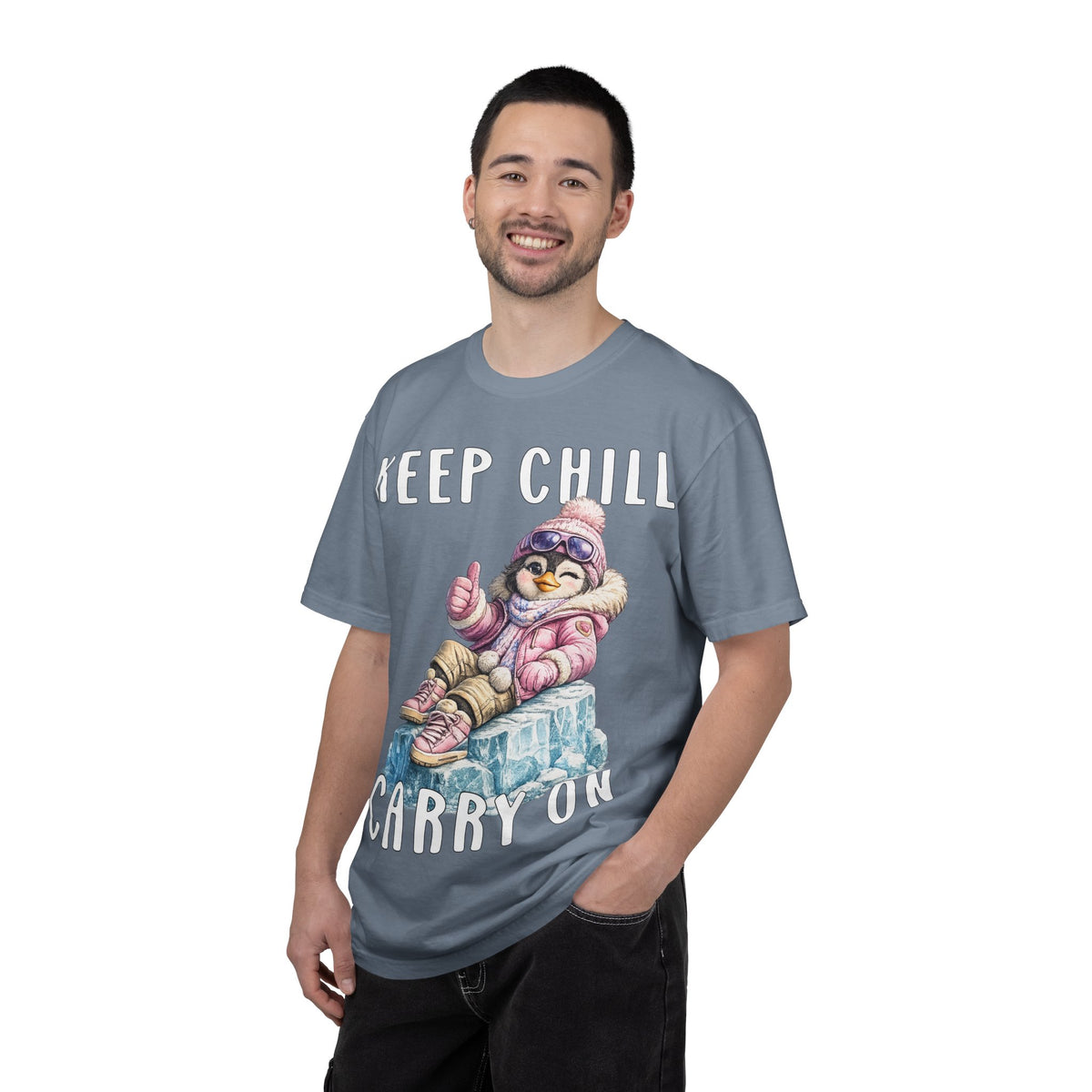 Keep Chill Carry On Girl T-shirt - Penguin Series