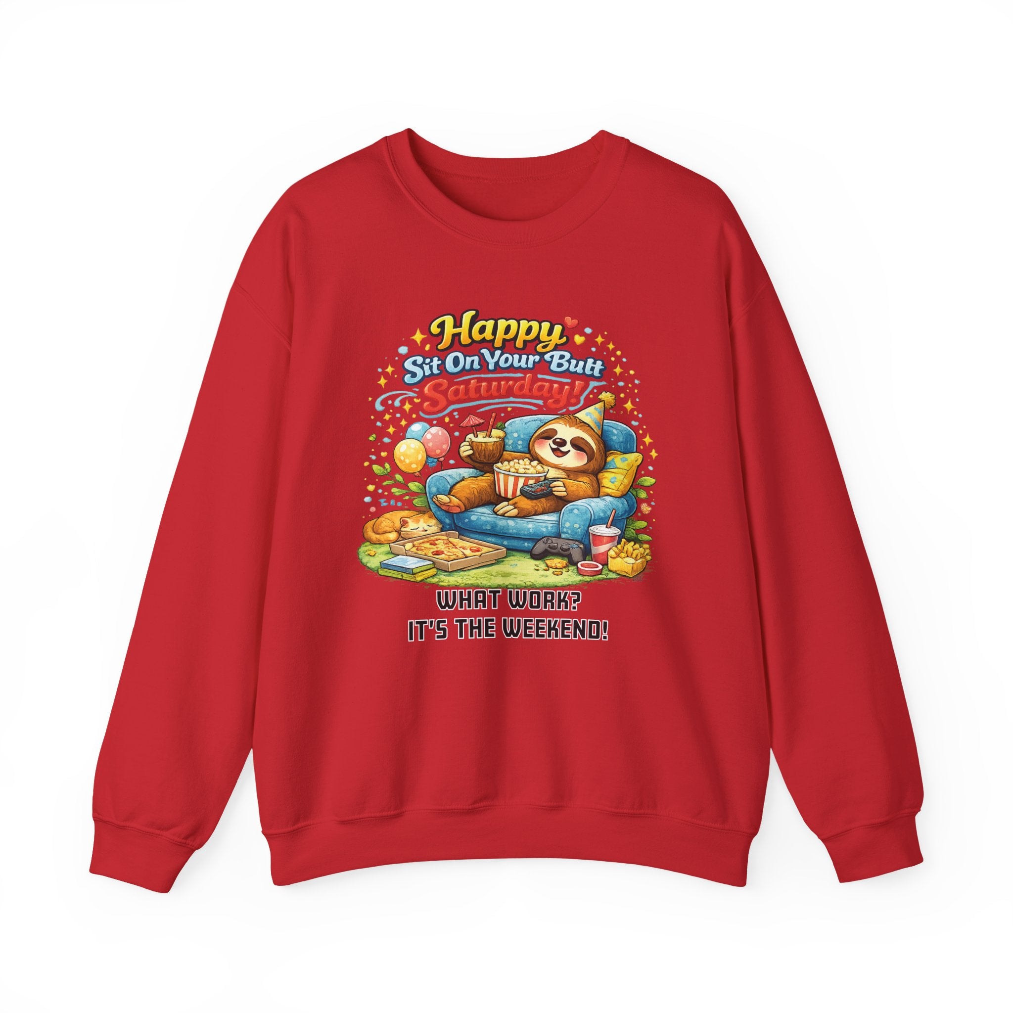 Saturday - Procrastination Sloth Series Sweatshirt