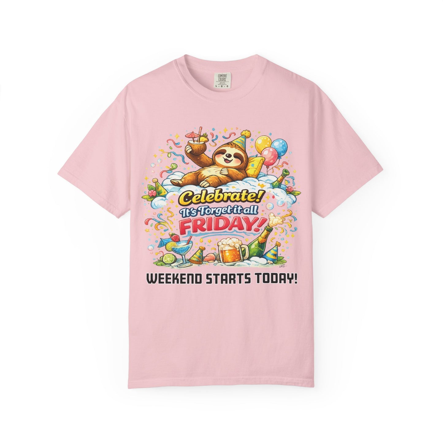 Friday - Procrastination Sloth Series T-shirt