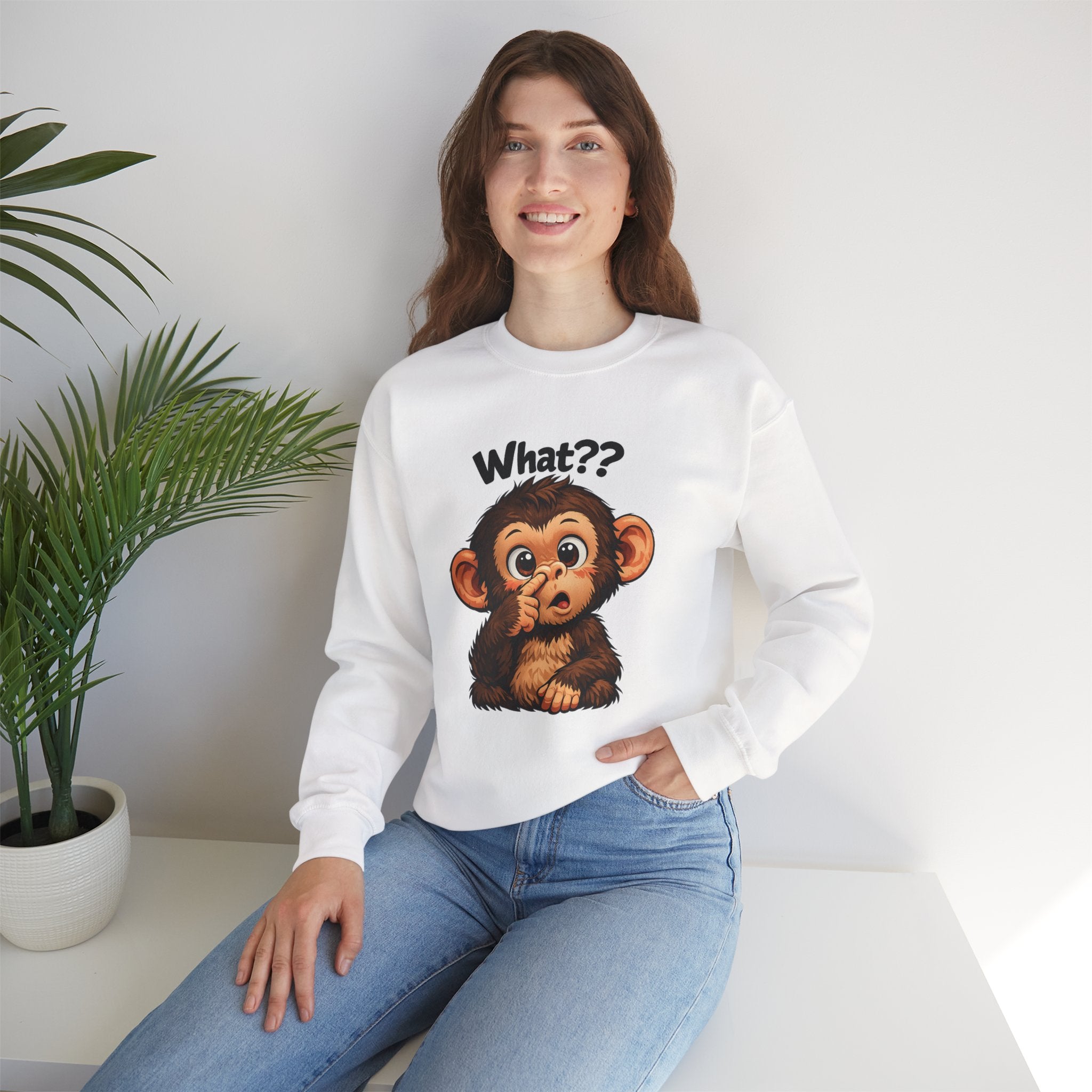 Monkey Says "What?" Sweatshirt