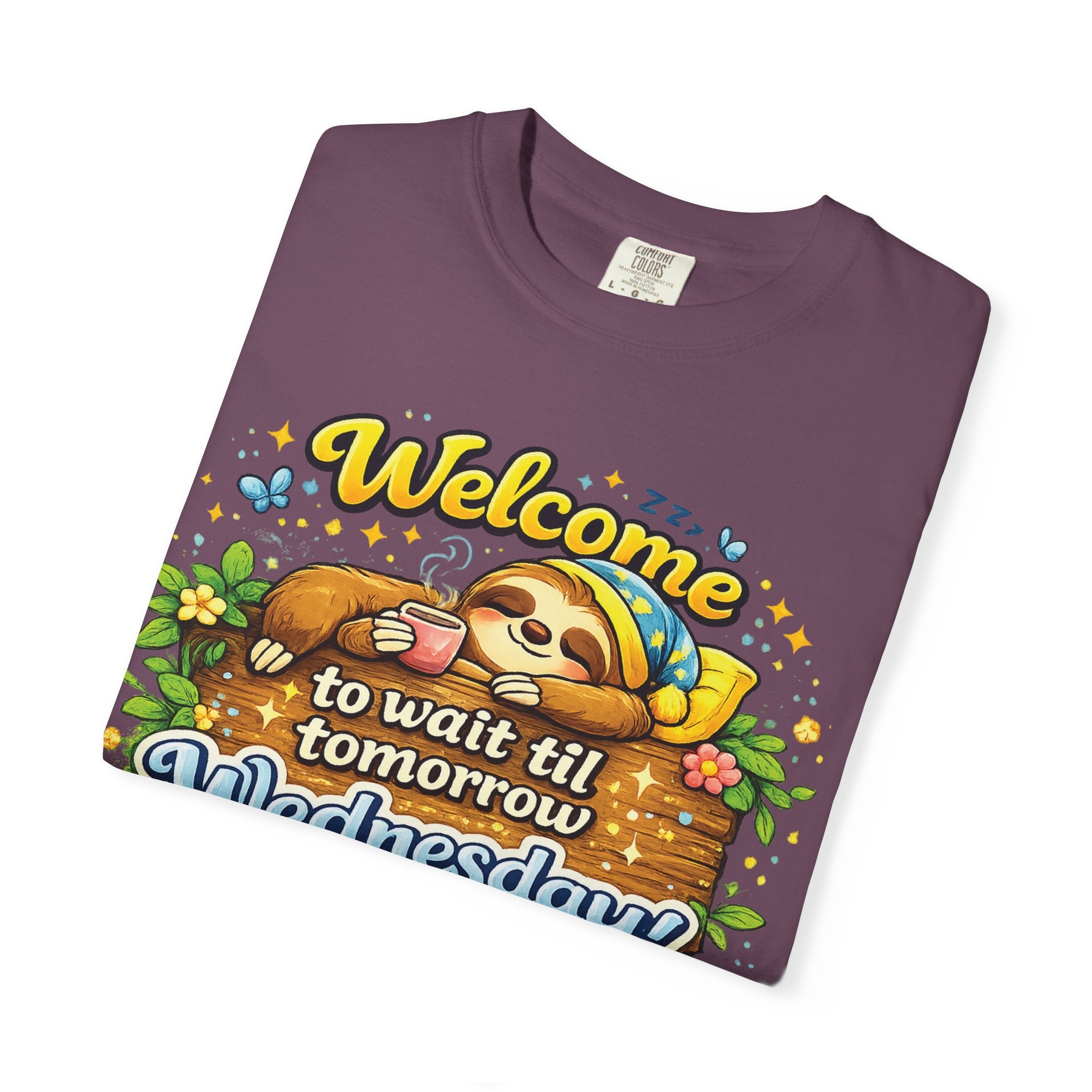 Wednesday - Procrastination Sloth Series T-shirt