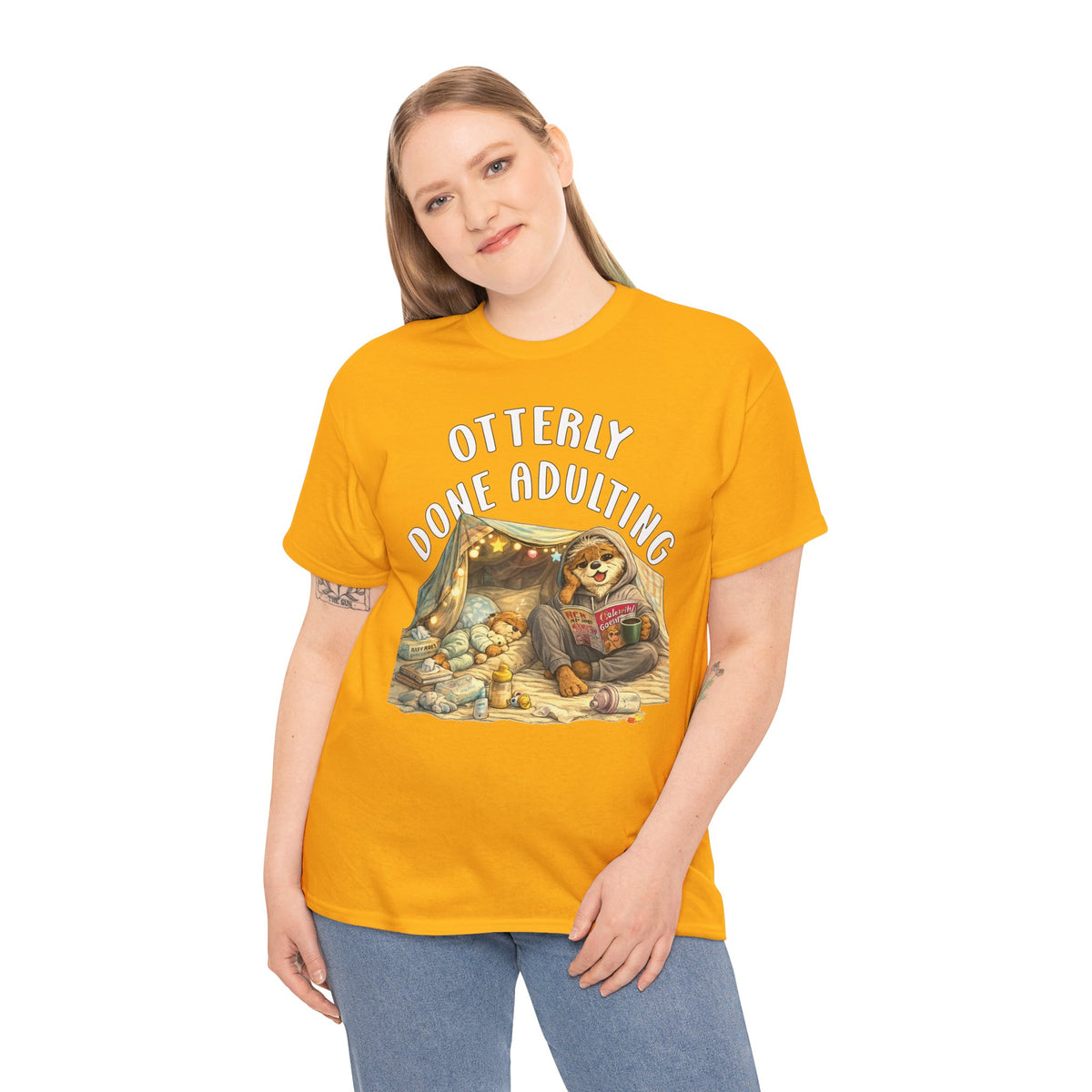"Otterly Done Adulting" Mom Tee - Otter Series