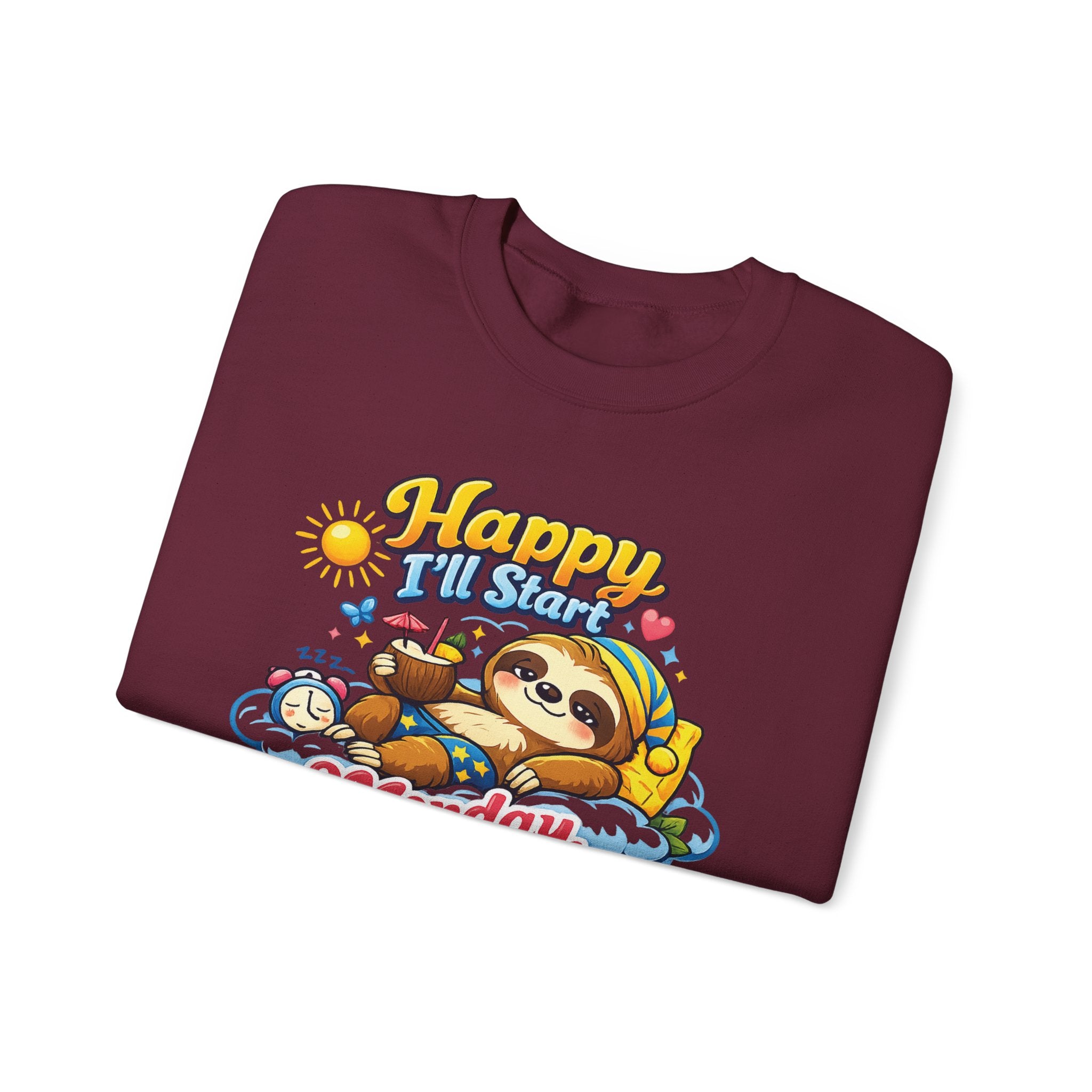 Sunday - Procrastination Sloth Series Sweatshirt