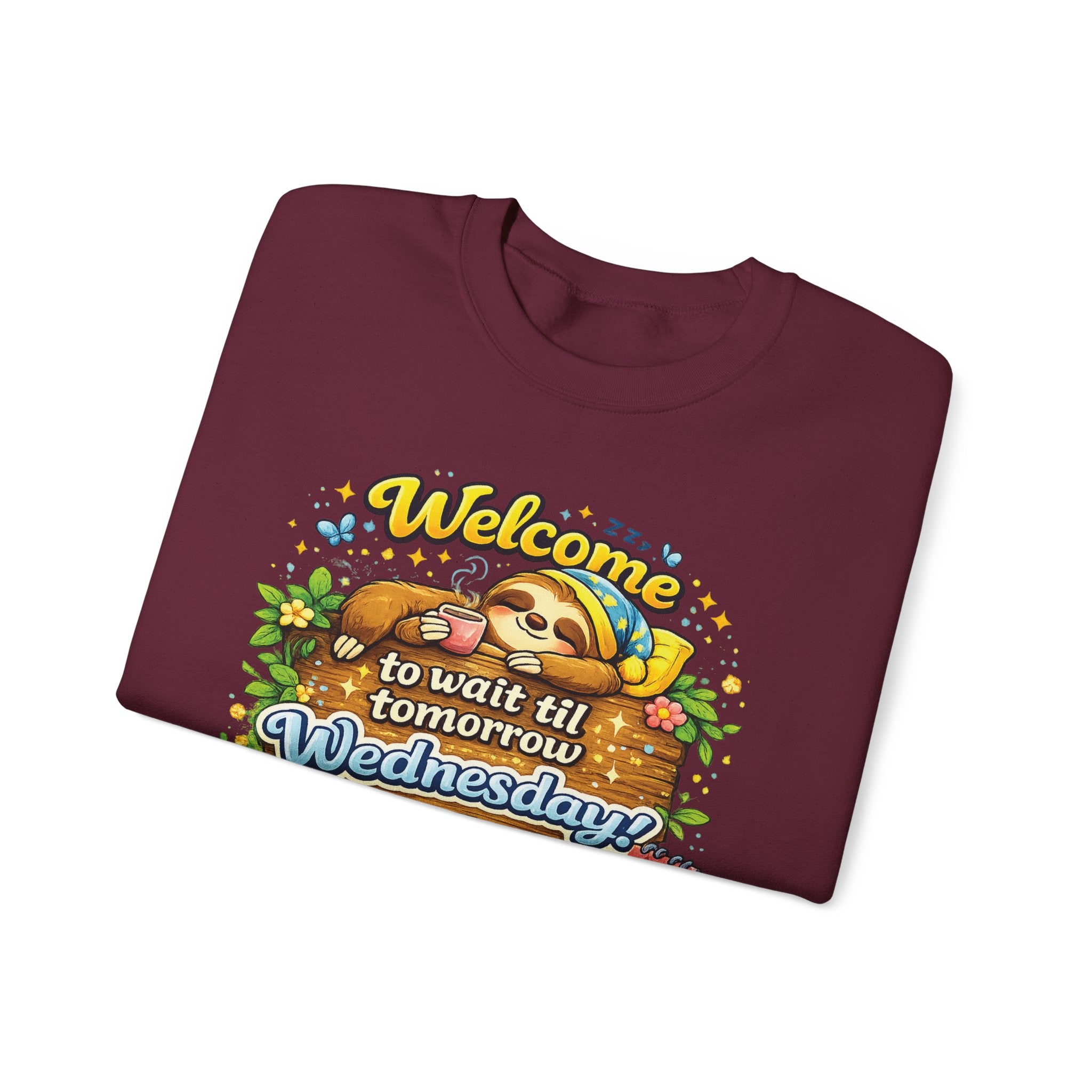 Wednesday - Procrastination Sloth Series Sweatshirt