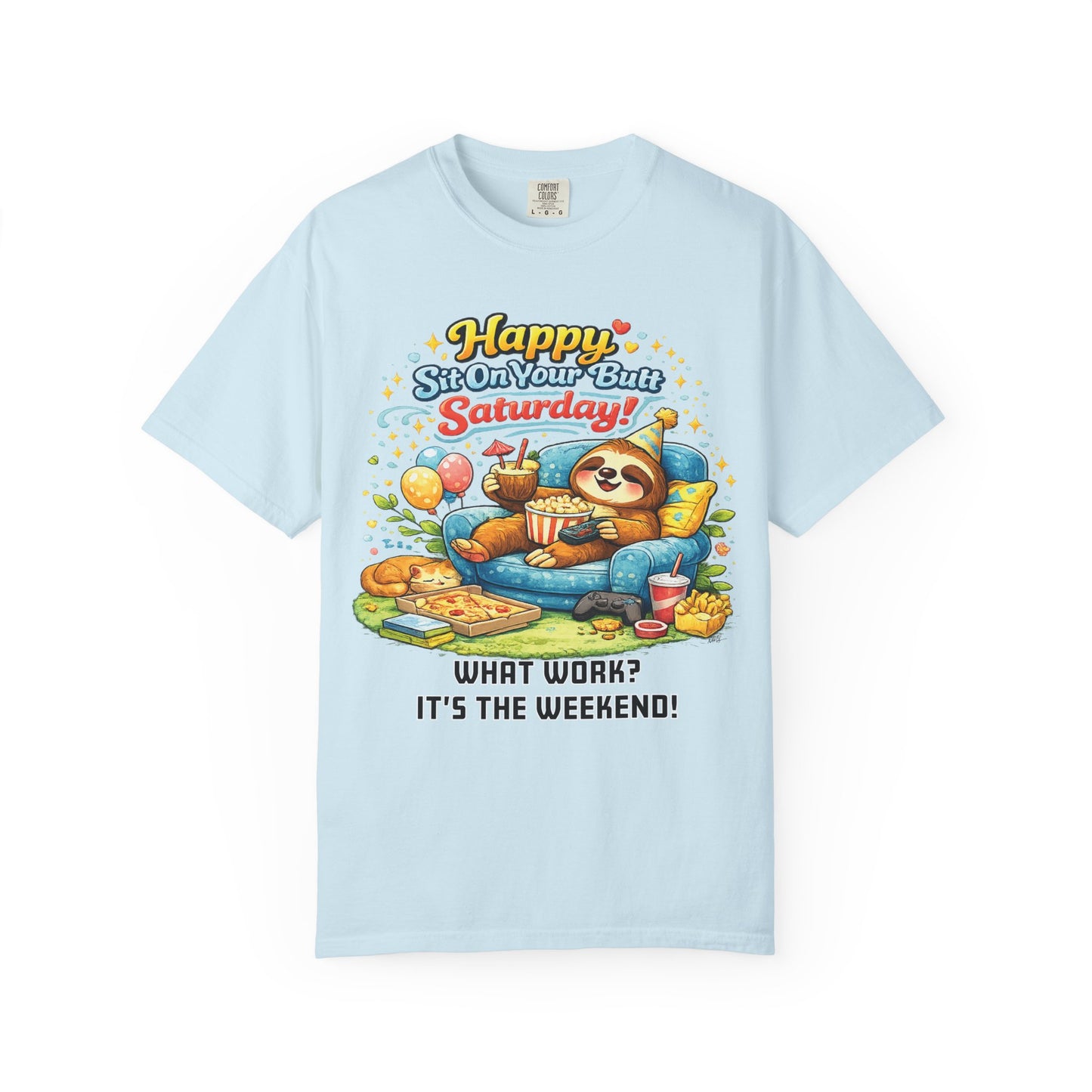 Saturday - Procrastination Sloth Series T-shirt