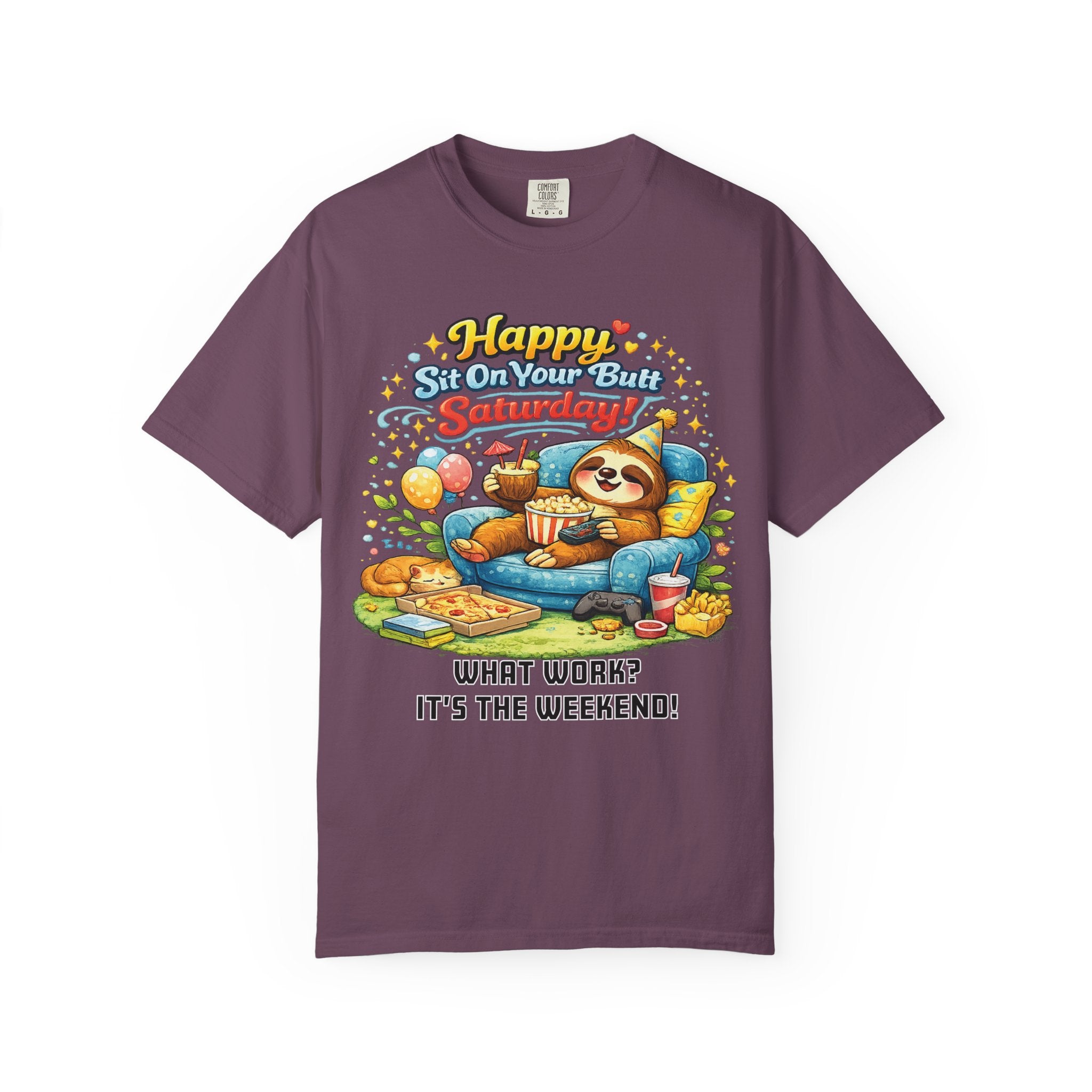 Saturday - Procrastination Sloth Series T-shirt