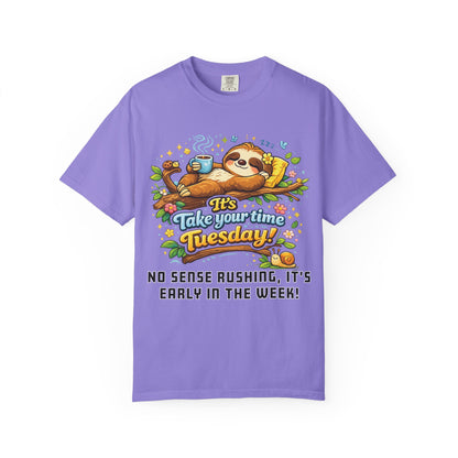 Tuesday - Procrastination Sloth Series T-shirt