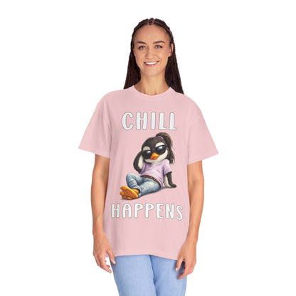 Chill Happens Girl T-shirt - Penguin Series