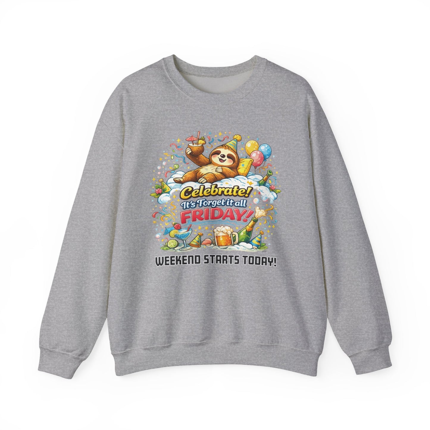 Friday - Procrastination Sloth Series Sweatshirt
