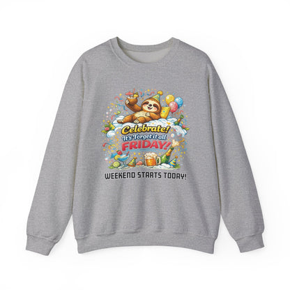 Friday - Procrastination Sloth Series Sweatshirt