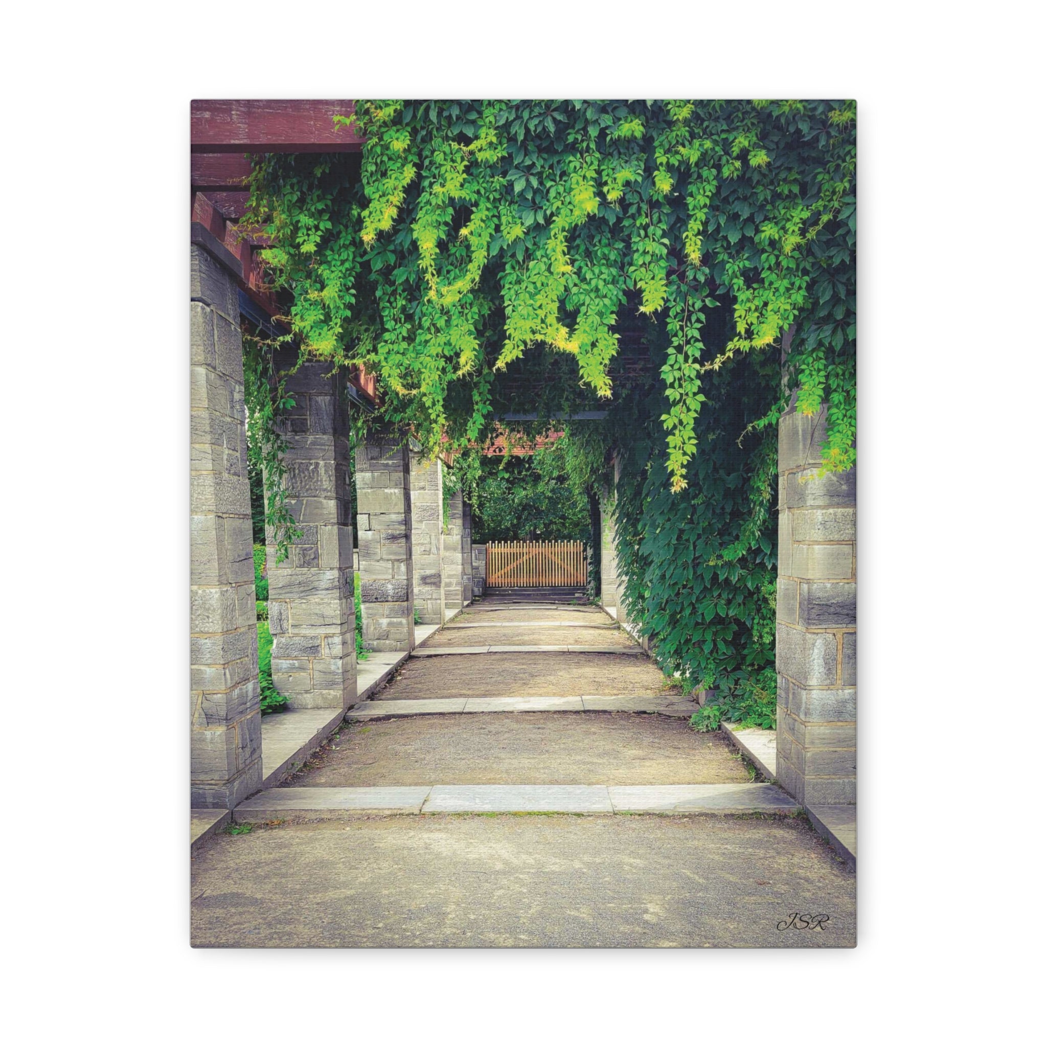"The Covered Path" photograph on stretched canvas