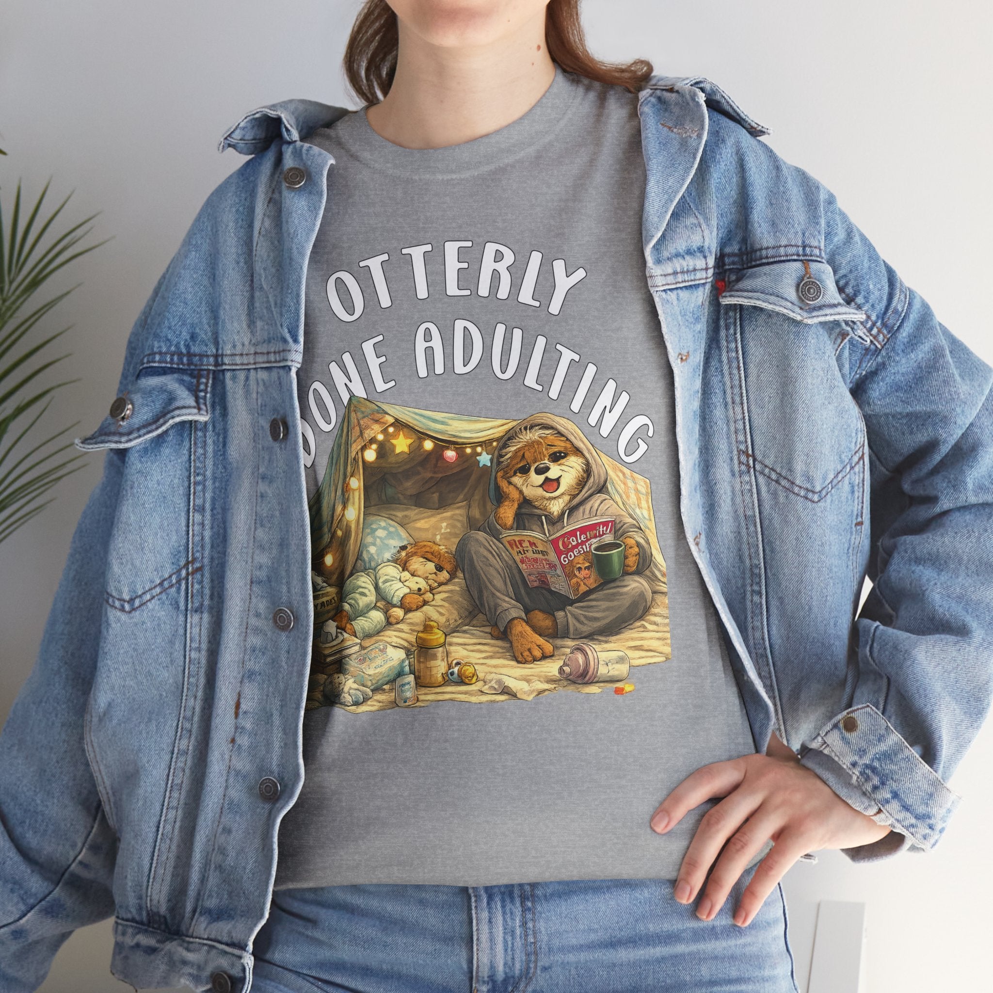 "Otterly Done Adulting" Mom Tee - Otter Series