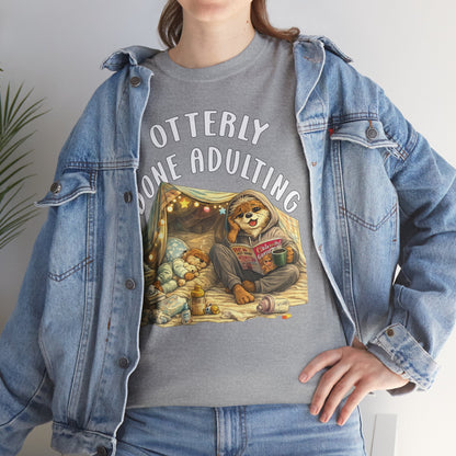 "Otterly Done Adulting" Mom Tee - Otter Series