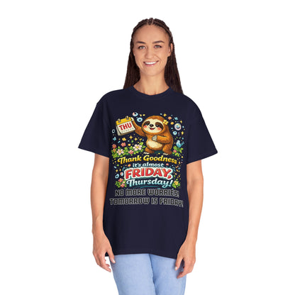 Thursday - Procrastination Sloth Series T-shirt