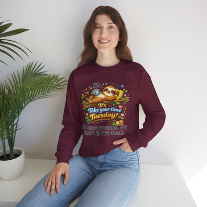 Tuesday - Procrastination Sloth Series Sweatshirt