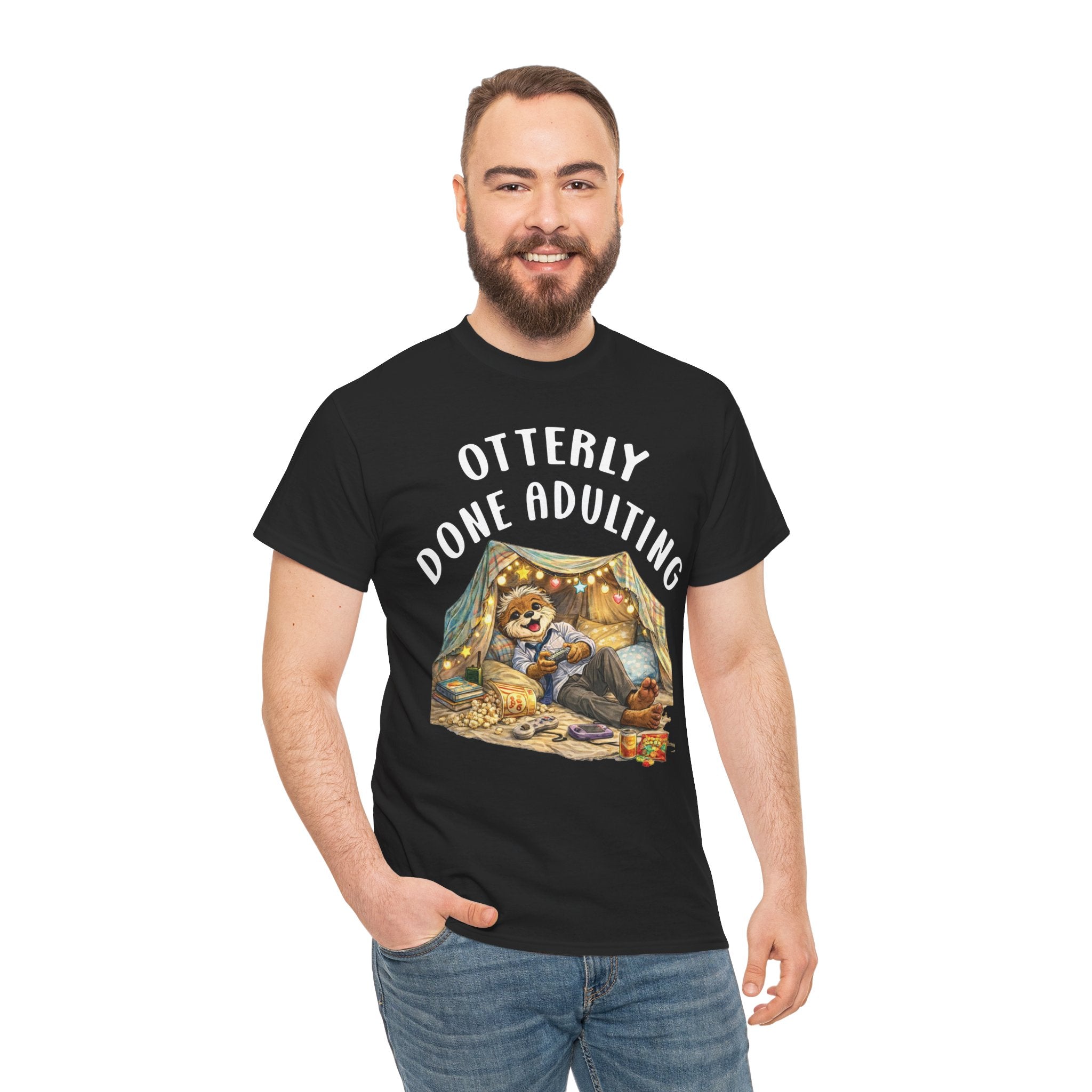 "Otterly Done Adulting" Dad Tee - Otter Series