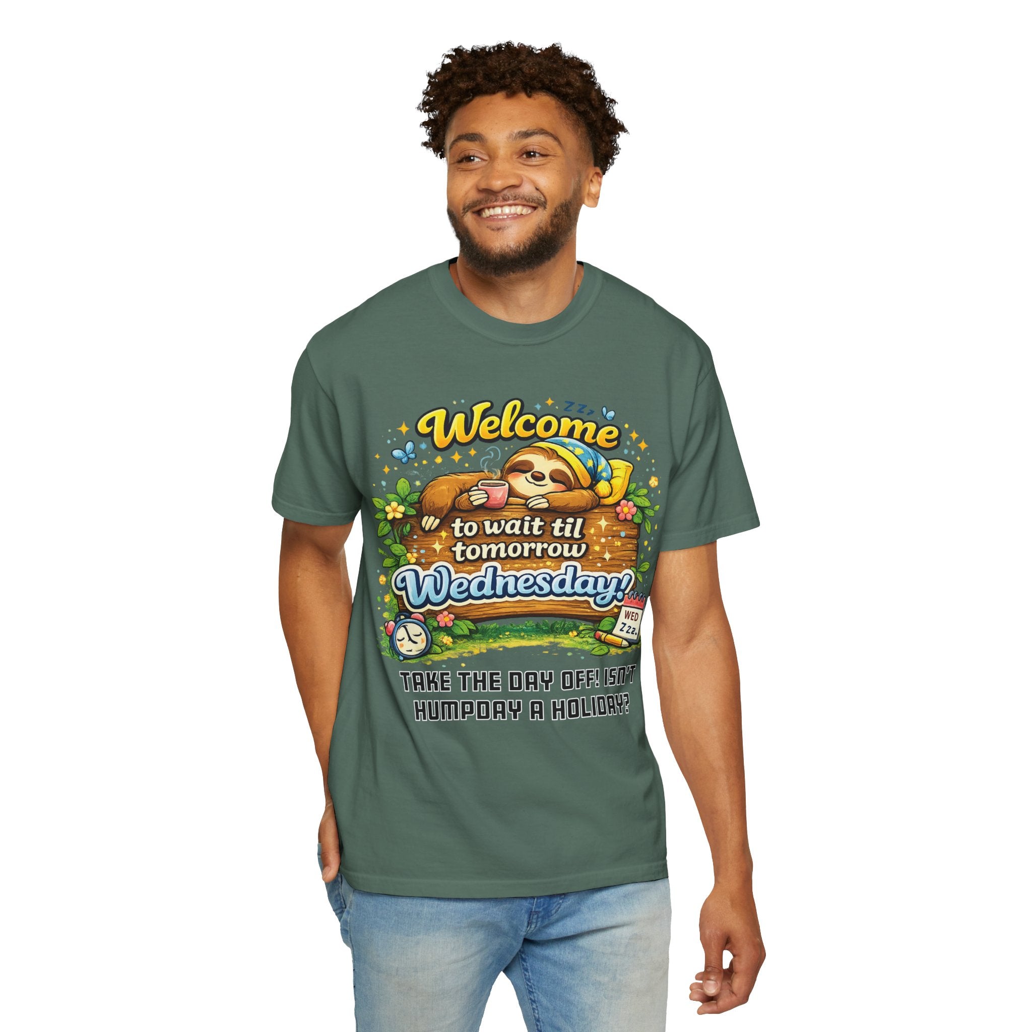 Wednesday - Procrastination Sloth Series T-shirt
