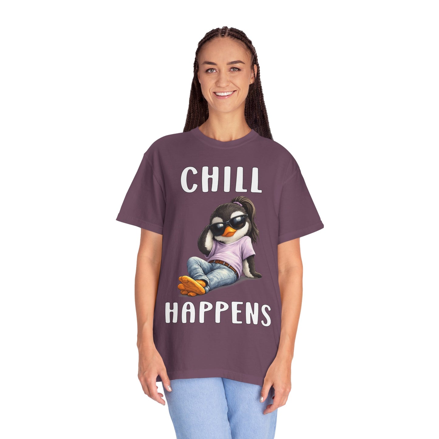 Chill Happens Girl T-shirt - Penguin Series