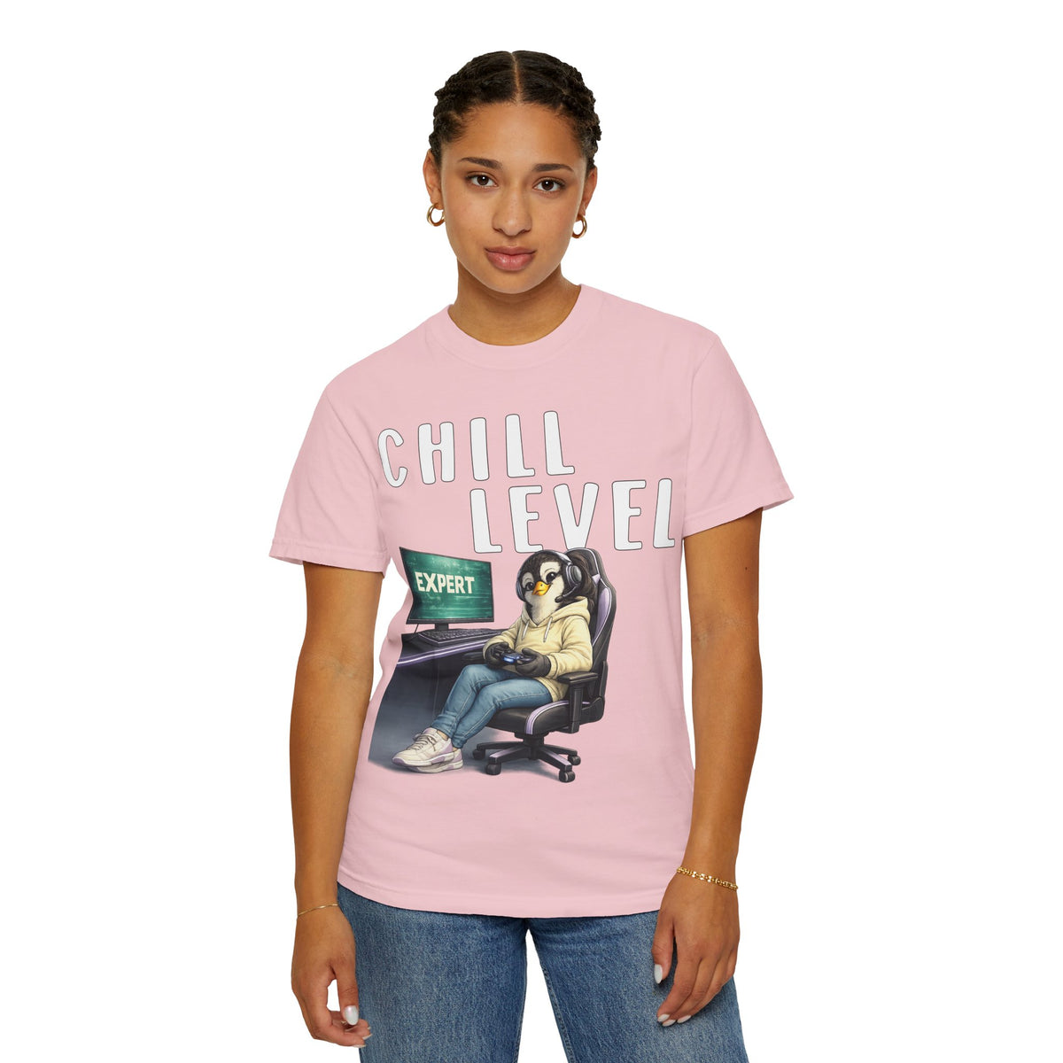 Chill Level Expert Girl T-shirt - Penguin Series