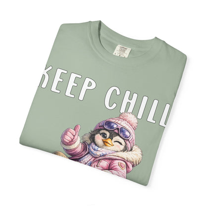 Keep Chill Carry On Girl T-shirt - Penguin Series