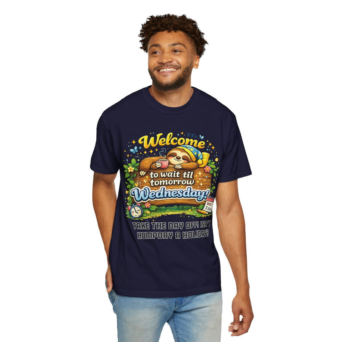 Wednesday - Procrastination Sloth Series T-shirt