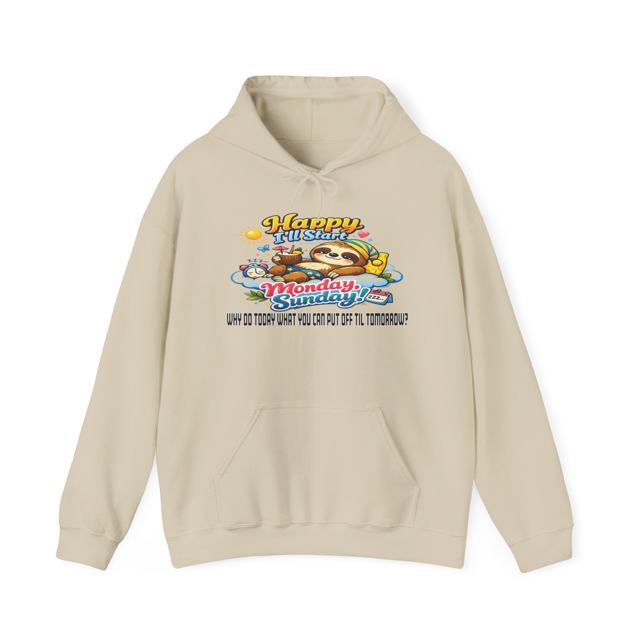Sunday - Procrastination Sloth Series Hoodie