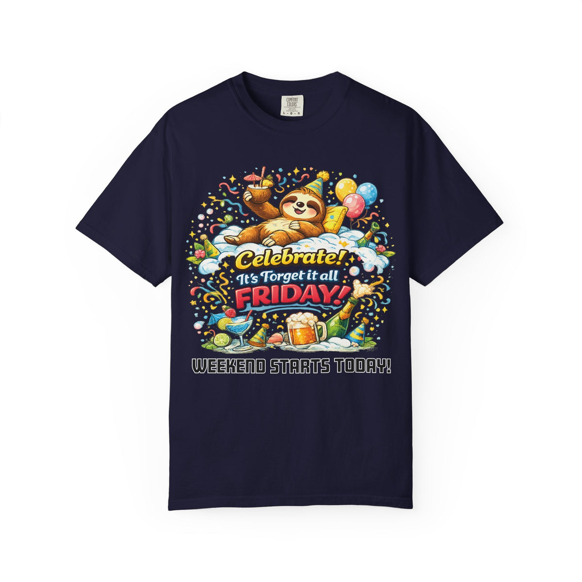 Friday - Procrastination Sloth Series T-shirt