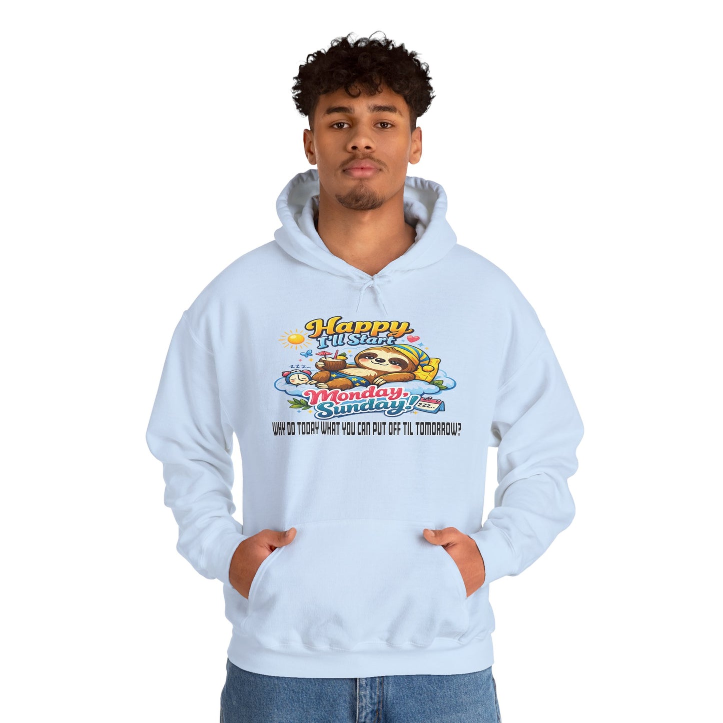 Sunday - Procrastination Sloth Series Hoodie