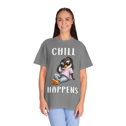 Chill Happens Girl T-shirt - Penguin Series