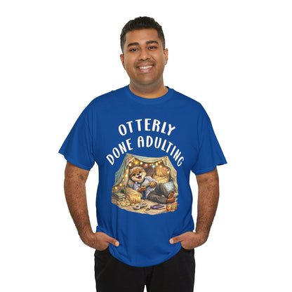 "Otterly Done Adulting" Dad Tee - Otter Series