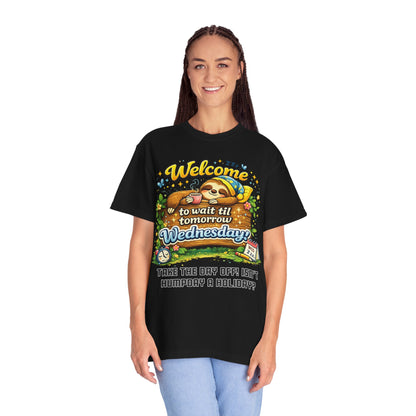 Wednesday - Procrastination Sloth Series T-shirt