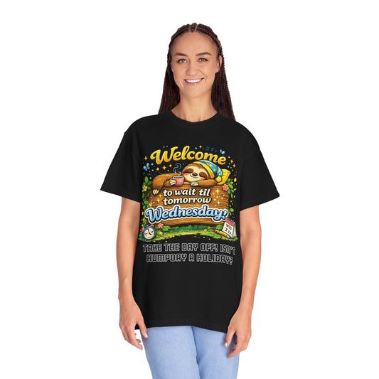 Wednesday - Procrastination Sloth Series T-shirt