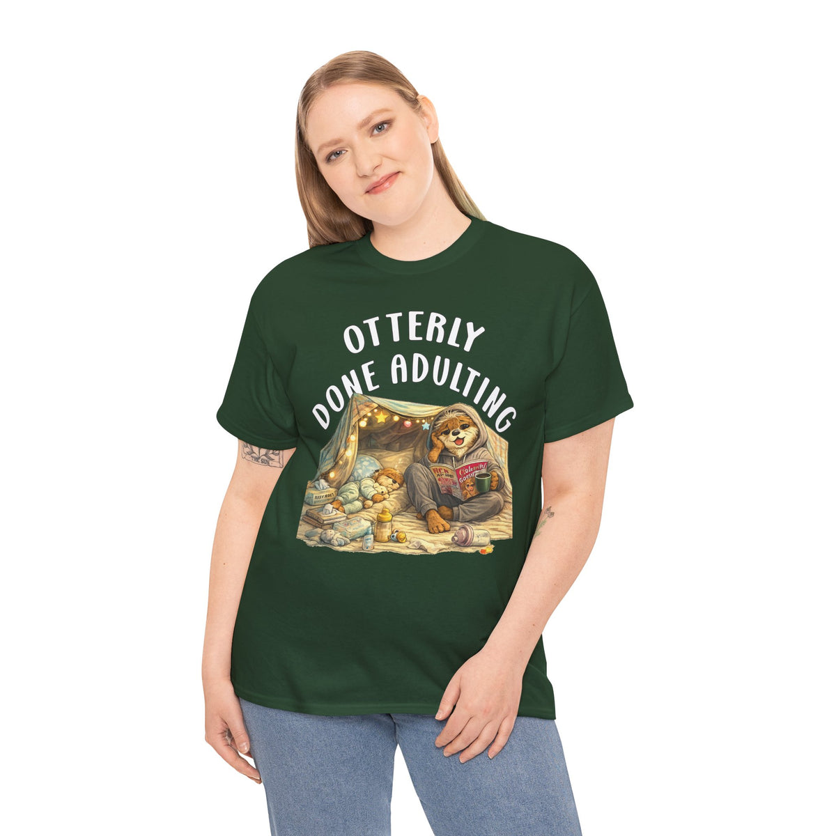 "Otterly Done Adulting" Mom Tee - Otter Series