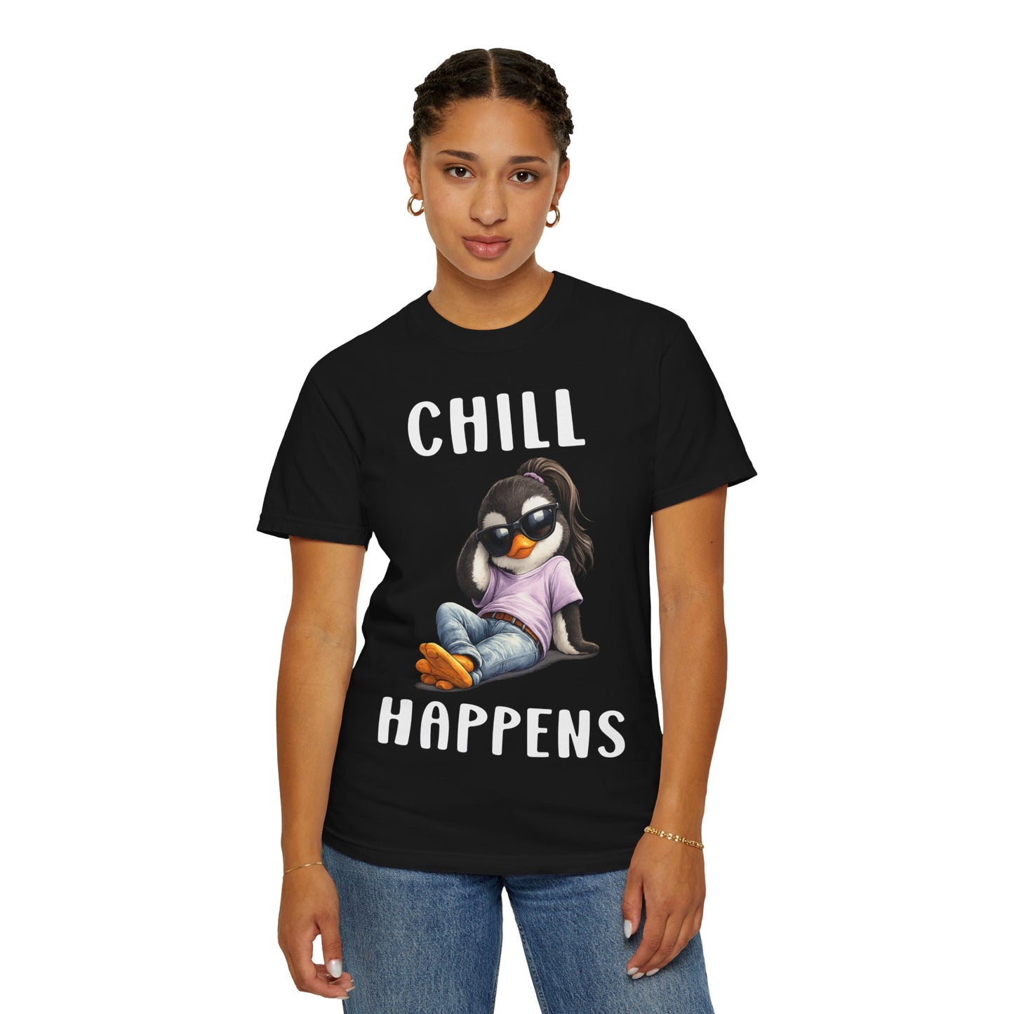 Chill Happens Girl T-shirt - Penguin Series