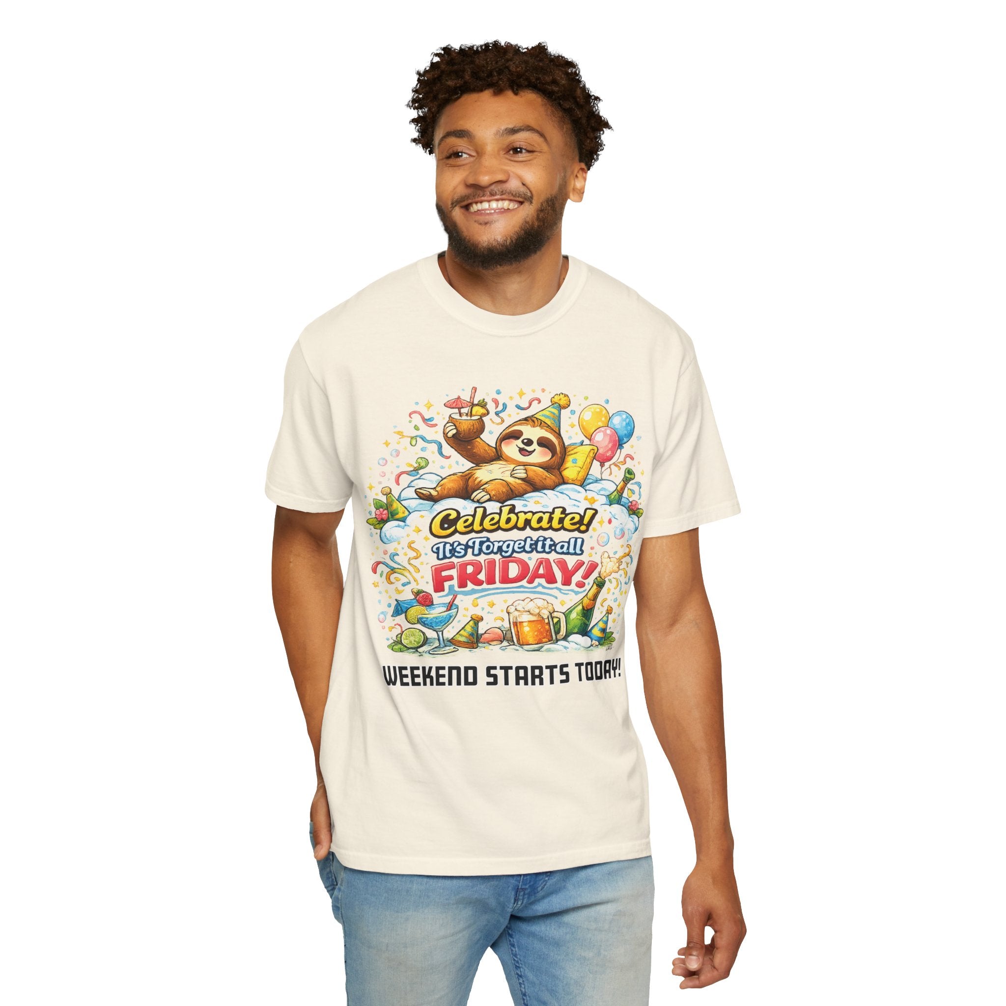 Friday - Procrastination Sloth Series T-shirt