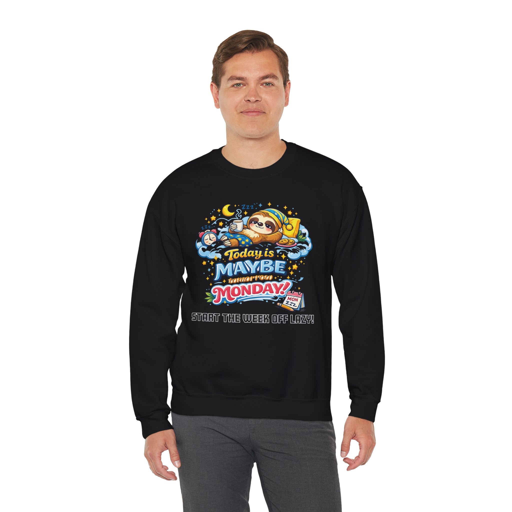 Monday - Procrastination Sloth Series Sweatshirt