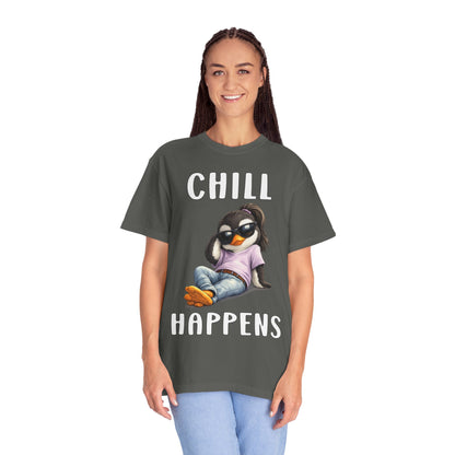 Chill Happens Girl T-shirt - Penguin Series