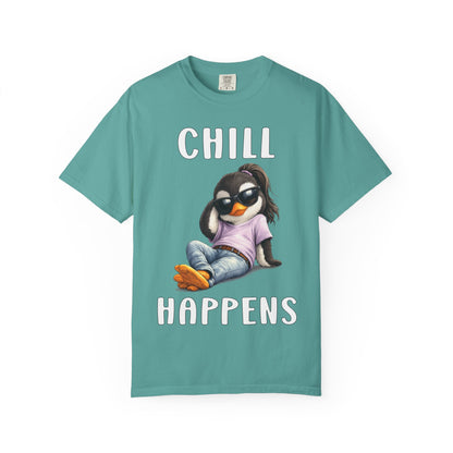 Chill Happens Girl T-shirt - Penguin Series