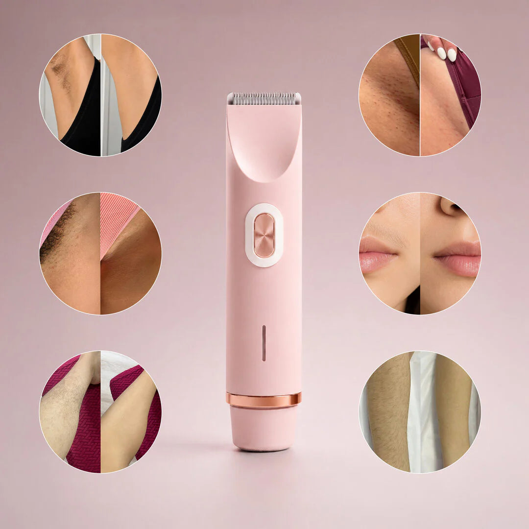 Cordless Electric Hair Trimmer For Womens- Dual-Head Hair Remover
