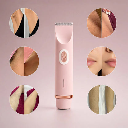 Cordless Electric Hair Trimmer For Womens- Dual-Head Hair Remover