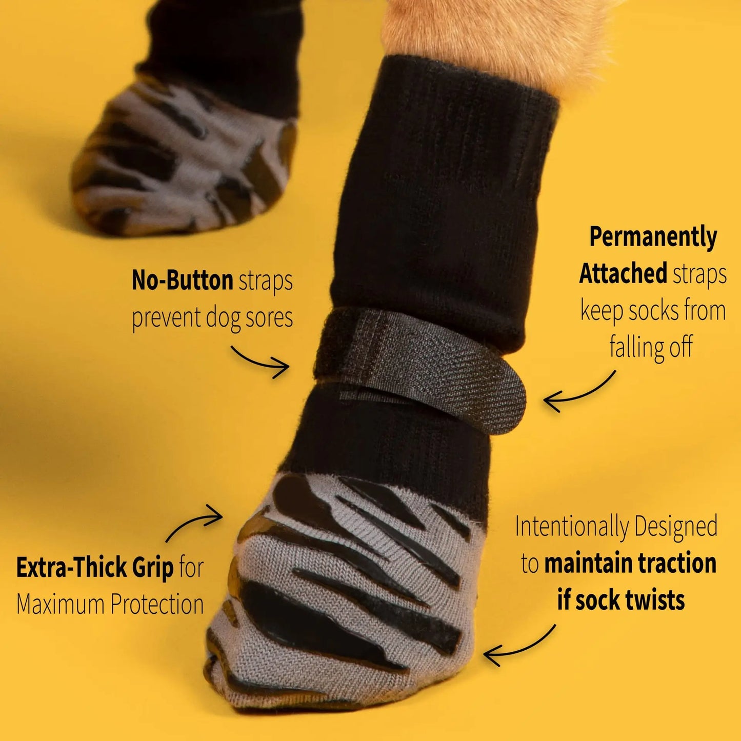 PawTec™ Anti-Slip Dog Socks 4pc